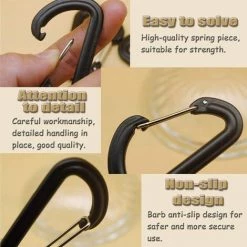 AOUGO Clip De Tente 8 Pièces Clip De Bâche Plastique Clip De Tente Clips Pour L'extérieur Camping Farming (Noir) -Tente de réception Soldes 58574900 4