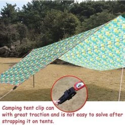 AOUGO Clip De Tente 8 Pièces Clip De Bâche Plastique Clip De Tente Clips Pour L'extérieur Camping Farming (Noir) -Tente de réception Soldes 58574900 5