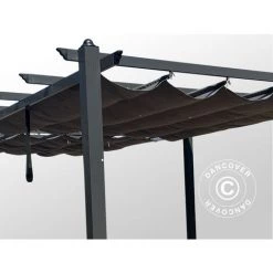 DANCOVER Tonnelle De Jardin Pergola Santa Cruz, 3x6m, Noir/Gris - Noir/Gris -Tente de réception Soldes 58577269 5