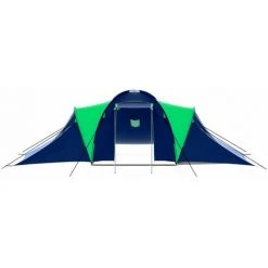 INLIFE Tente De Camping 9 Personnes Bleu Et Vert - Multicolore -Tente de réception Soldes 58691345 4