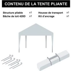 GREADEN Tente Pliante 3x3m ECO BRISO Tube 30mm En ALU & ACIER Bâche 220g/m² ENDUIT PVC 100% ÉTANCHE Tente Pliante De Réception Sac De Transport - Noir 11 GREADEN Tente Pliante 3x3m ECO BRISO Tube 30mm En ALU & ACIER Bâche 220g/m² ENDUIT PVC 100% ÉTANCHE Tente Pliante De Réception Sac De Transport - Noir -Tente de réception Soldes 5878449 5