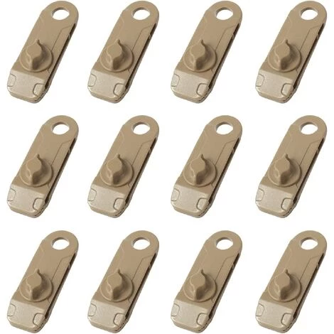ENLENK 12 Pièces Clips De Bâche Clips De Sol Clips De Tente En Plastique Crocodile Pour Auvents De Camping Activités De Plein Air, Kaki 4 ENLENK 12 Pièces Clips De Bâche Clips De Sol Clips De Tente En Plastique Crocodile Pour Auvents De Camping Activités De Plein Air, Kaki - Image 2
