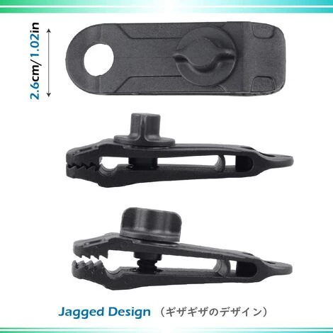 ENLENK 12 Pièces Clips De Bâche Clips De Sol Clips De Tente En Plastique Crocodile Pour Auvents De Camping Activités De Plein Air, Kaki 5 ENLENK 12 Pièces Clips De Bâche Clips De Sol Clips De Tente En Plastique Crocodile Pour Auvents De Camping Activités De Plein Air, Kaki - Image 3