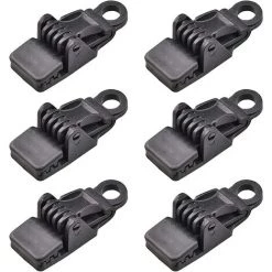 ENLENK Lot De 6 Clips De Bâche De Verrouillage Robustes, Nouveau Design De Verrouillage De Presse, Clips De Tente, Clips De Camping, Clips D'auvent Pour Camping, Pare-soleil, Bâche De Voiture Et Piscine.
