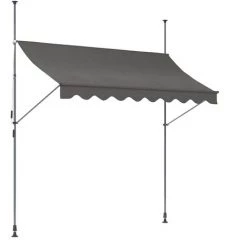 VITALISPA Marquise De Balcon 250x120cm Anthracite Enroulable