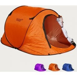 BEACH AND GARDEN DESIGN Tente De Plage 2 Sièges Abri Solaire Mer Camping Protection Uv TENDAFACILE Xxl | Orange