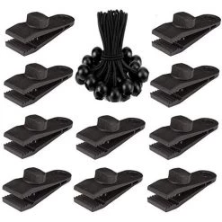 QERSTA Lot De 10 Clips De Bâche Clips D'auvent Tendeur Tendeur Élastique Pour Tentes, Capotes, Auvents, Bannières, Canotage