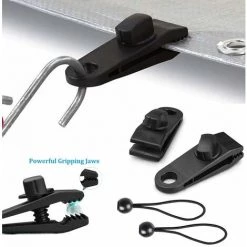 QERSTA Lot De 10 Clips De Bâche Clips D'auvent Tendeur Tendeur Élastique Pour Tentes, Capotes, Auvents, Bannières, Canotage -Tente de réception Soldes 59162449 5