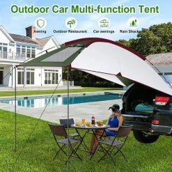 JOORRT Auvent De Voiture 2.4X1.9m Tente Auvent Camping Car Tente Toit Voiture étanche Et Résistante Aux UV Tente De Camping Durable Auvent Fourgon -Tente de réception Soldes 59171076 3