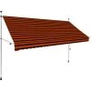 INLIFE Auvent Manuel Rétractable 300 Cm Orange Et Marron - Multicolore -Tente de réception Soldes 59171479 1