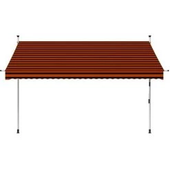 INLIFE Auvent Manuel Rétractable 300 Cm Orange Et Marron - Multicolore -Tente de réception Soldes 59171479 2