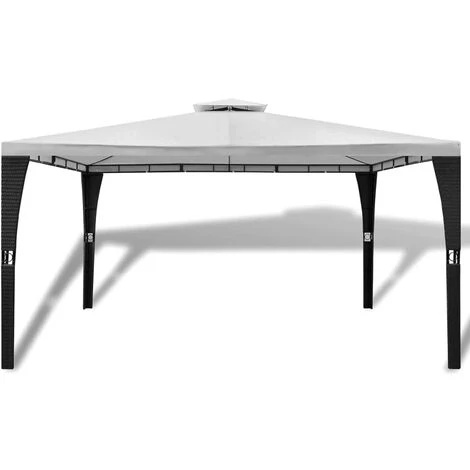 INLIFE Tonnelle Avec Toit 3x4 M Blanc Crème - Crème 4 INLIFE Tonnelle Avec Toit 3x4 M Blanc Crème - Crème - Image 2