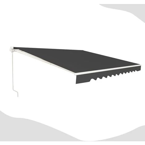 GOPLUS Store Banne Rétractable, Auvent D'Abri Manuel En Aluminium Et Tissu Résistant Aux UV Et à L'eau Avec Manivelle Et Angle Réglable 5-35°pour Balcon, Fenêtre, Terrasse (250X200CM, Gris) 3 GOPLUS Store Banne Rétractable, Auvent D'Abri Manuel En Aluminium Et Tissu Résistant Aux UV Et à L'eau Avec Manivelle Et Angle Réglable 5-35°pour Balcon, Fenêtre, Terrasse (250X200CM, Gris)