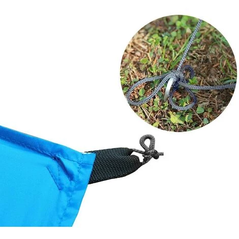 MEDIA WAVE STORE ® Tente De Camping Avec Pare-soleil 10745 Avec Piquets Et Tirants | Couleur: Bleu 5 MEDIA WAVE STORE ® Tente De Camping Avec Pare-soleil 10745 Avec Piquets Et Tirants | Couleur: Bleu - Image 3