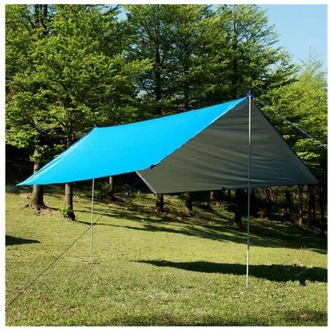 MEDIA WAVE STORE ® Tente De Camping Avec Pare-soleil 10745 Avec Piquets Et Tirants | Couleur: Bleu 6 MEDIA WAVE STORE ® Tente De Camping Avec Pare-soleil 10745 Avec Piquets Et Tirants | Couleur: Bleu - Image 4