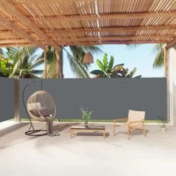 VidaXL Auvent Latéral Rétractable Anthracite 180x1000 Cm - Anthracite