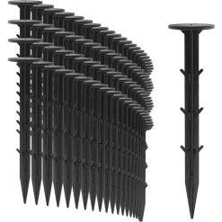 MACARON Piquets De Tente En Plastique - Piquets Pour Toison De Jardin Et Toison De Mauvaises Herbes - Fixation 16cm LO-Ron
