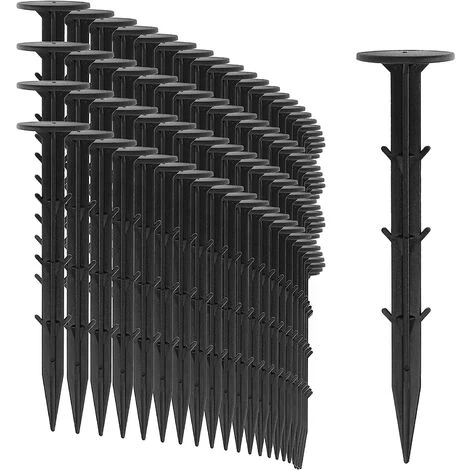 MACARON Piquets De Tente En Plastique - Piquets Pour Toison De Jardin Et Toison De Mauvaises Herbes - Fixation 16cm LO-Ron 3 MACARON Piquets De Tente En Plastique - Piquets Pour Toison De Jardin Et Toison De Mauvaises Herbes - Fixation 16cm LO-Ron