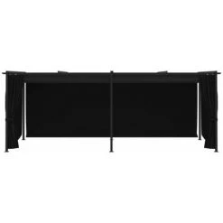 Topdeal Tonnelle Avec Rideaux 3x6 M Anthracite Acier FF48055_FR 10 Topdeal Tonnelle Avec Rideaux 3x6 M Anthracite Acier FF48055_FR -Tente de réception Soldes 59289228 4