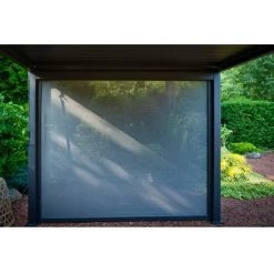 OMBREA Pergola Bioclimatique Ombréa® 3x6 + 2 Stores Latéraux Anthracite -Tente de réception Soldes 59315434 3