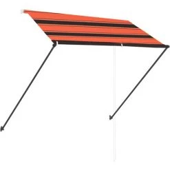 Topdeal Auvent Rétractable Avec LED 250x150 Cm Orange Et Marron FF145931_FR -Tente de réception Soldes 59653392 5