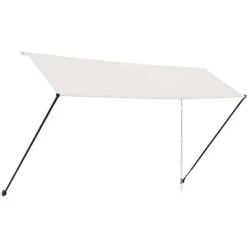 Topdeal Auvent Rétractable Avec LED 400x150 Cm Crème FF145927_FR -Tente de réception Soldes 59653581 4