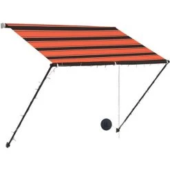 Topdeal Auvent Rétractable Avec LED 200x150 Cm Orange Et Marron FF145930_FR -Tente de réception Soldes 59653583 4