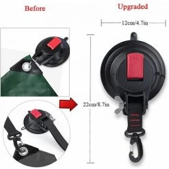 LTS FAFA Lot De 2 Ventouses D'ancrage De Voiture Robustes Avec Crochets Pour Auvents Latéraux De Voiture, Bateaux, Camping. -Tente de réception Soldes 59654716 3