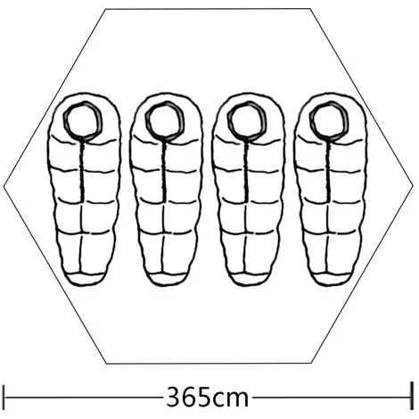 JN.SONGS Tente De Camping Pour 4 Personnes Avec Moustiquaire Pour Plein Air Voyage Randonnée - Multicolore 7 JN.SONGS Tente De Camping Pour 4 Personnes Avec Moustiquaire Pour Plein Air Voyage Randonnée - Multicolore - Image 5