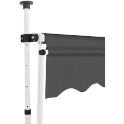 JN.SONGS Store Banne Avec Manivelle Pour Balcon Auvent Manuel Rétractable Résistant Aux UV Anthracite - 250 Cm 8 JN.SONGS Store Banne Avec Manivelle Pour Balcon Auvent Manuel Rétractable Résistant Aux UV Anthracite - 250 Cm -Tente de réception Soldes 59664463 2