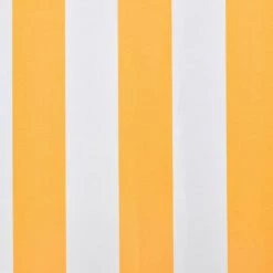 JN.SONGS Toile D'Auvent Imperméable UV Protection Voile D'Ombrage Pour Balcon Jardin Terrasse Jaune Blanc - 300x250 Cm -Tente de réception Soldes 59664752 3