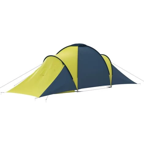 JN.SONGS Tente De Camping 6 Personnes Familiale Pour Trekking Extérieur 576 X 235 X 190 Cm - Bleu Jaune 3 JN.SONGS Tente De Camping 6 Personnes Familiale Pour Trekking Extérieur 576 X 235 X 190 Cm - Bleu Jaune
