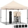 Yaheetech Tonnelle 3x3m Pliante Imperméable Anti-UV Tente Pavillon Pop-up Portable Gazebo Avec Sac De Transport à Roulette Et Sac De Sable Beige