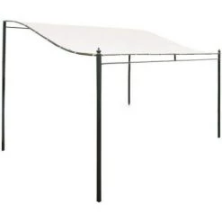 BAICCCF Toile De Toit De Rechange Pour Pavillon Tonnelle - 300D Toile Imperméable Tente Auvent Haut Toit Soleil Tente Tissu Extérieur Housse | Étanche/Résistant À La Déchirure | 3mx2.6m (sans Support)