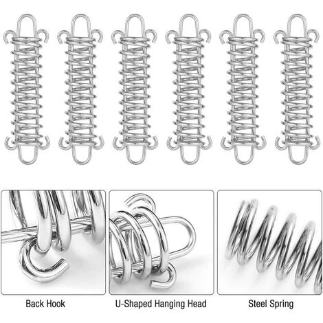 LangRay Tendeur Ressort, 10 Pcs Boucle De Corde De Ressort, Boucles à Ressort De Tente, Ressort Absorbeur, Ressort De Tension Pour Voile DOmbrage, Bache, Tente, Grille Métallique 5 LangRay Tendeur Ressort, 10 Pcs Boucle De Corde De Ressort, Boucles à Ressort De Tente, Ressort Absorbeur, Ressort De Tension Pour Voile DOmbrage, Bache, Tente, Grille Métallique – Image 3