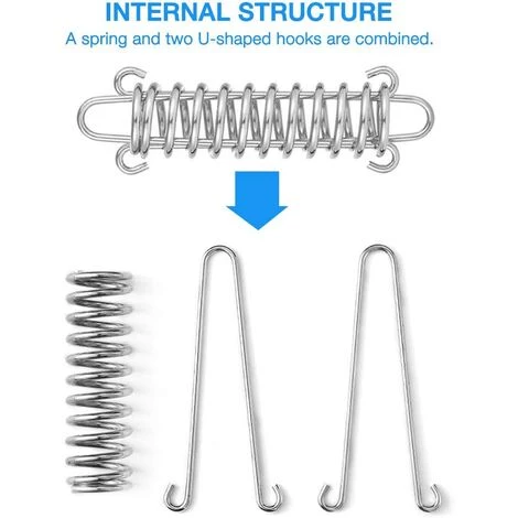 LangRay Tendeur Ressort, 10 Pcs Boucle De Corde De Ressort, Boucles à Ressort De Tente, Ressort Absorbeur, Ressort De Tension Pour Voile DOmbrage, Bache, Tente, Grille Métallique 7 LangRay Tendeur Ressort, 10 Pcs Boucle De Corde De Ressort, Boucles à Ressort De Tente, Ressort Absorbeur, Ressort De Tension Pour Voile DOmbrage, Bache, Tente, Grille Métallique – Image 5