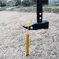 LangRay Piquets De Tente, Piquets De Tente à Ongles, Piquets De Tente De Camping Extérieur En Aluminium De 10 Pièces Avec Corde Réfléchissante, Idéaux Pour Les Voyages En Camping (18 Cm, Or) -Tente de réception Soldes 59917204 5