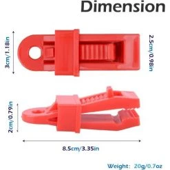 LangRay Clips De Tente Clips De Bache Pince De Tente Avec ?illet Clips Fixation Pour Tente Bache Camping En Plein Air(rouge) -Tente de réception Soldes 59917554 2