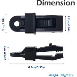 LangRay Clips De Tente Clips De Bache Pince De Tente Avec ?illet Clips Fixation Pour Tente Bache Camping En Plein Air(noir) -Tente de réception Soldes 59918025 2