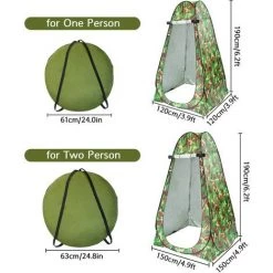 TANCYCO Tente Pop Up Tente Pliante Instantanée Avec Sac De Transport Douche D'intimité Extérieure Bain De Douche Dressing Pour Camping Sur La Plage,Orange,1 Personne -Tente de réception Soldes 59952985 5