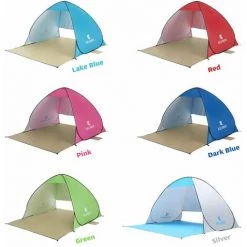 TANCYCO 70.9x59x43.3 Pouces Automatique Instantané Pop-up Tente De Plage Anti UV Abri Solaire Cabana Pour Camping Pêche Randonnée Pique-nique,Rouge, -Tente de réception Soldes 59953033 5