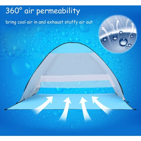 TANCYCO 70.9x59x43.3 Pouces Automatique Instantané Pop-up Tente De Plage Anti UV Abri Solaire Cabana Pour Camping Pêche Randonnée Pique-nique,Bleu Foncé, 5 TANCYCO 70.9x59x43.3 Pouces Automatique Instantané Pop-up Tente De Plage Anti UV Abri Solaire Cabana Pour Camping Pêche Randonnée Pique-nique,Bleu Foncé, - Image 3