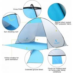 TANCYCO 70.9x59x43.3 Pouces Automatique Instantané Pop-up Tente De Plage Anti UV Abri Solaire Cabana Pour Camping Pêche Randonnée Pique-nique,Vert, 8 TANCYCO 70.9x59x43.3 Pouces Automatique Instantané Pop-up Tente De Plage Anti UV Abri Solaire Cabana Pour Camping Pêche Randonnée Pique-nique,Vert, -Tente de réception Soldes 59953484 2