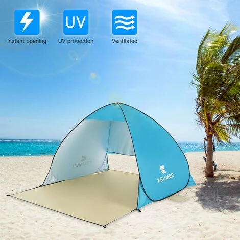 TANCYCO 70.9x59x43.3 Pouces Automatique Instantané Pop-up Tente De Plage Anti UV Abri Solaire Cabana Pour Camping Pêche Randonnée Pique-nique,Vert, 6 TANCYCO 70.9x59x43.3 Pouces Automatique Instantané Pop-up Tente De Plage Anti UV Abri Solaire Cabana Pour Camping Pêche Randonnée Pique-nique,Vert, - Image 4