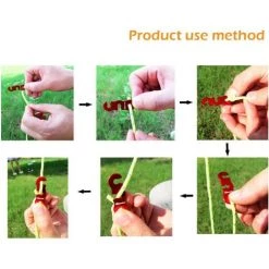 BARES Corde De Tente Réfléchissante Corde En Nylon Solide Avec Ajusteur En Aluminium Corde Tente 3mm Accessoires Camping Tente Indéchirable Pour Camping Randonnée Bâche 4 Pièces 4M -Tente de réception Soldes 59961907 5