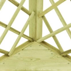 NOVA Pergola D'angle Et Siège 130x130x197 Cm En Pin Imprégné -Tente de réception Soldes 59981324 4