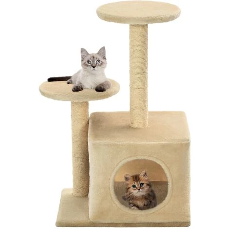 NOVA Arbre Pour Les Chats Tigraffi Dans Sisal H 60 Cm Zone De Relaxation Diverses Couleurs Couleur : BEIGE 3 NOVA Arbre Pour Les Chats Tigraffi Dans Sisal H 60 Cm Zone De Relaxation Diverses Couleurs Couleur : BEIGE