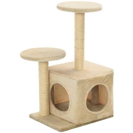 NOVA Arbre Pour Les Chats Tigraffi Dans Sisal H 60 Cm Zone De Relaxation Diverses Couleurs Couleur : BEIGE 4 NOVA Arbre Pour Les Chats Tigraffi Dans Sisal H 60 Cm Zone De Relaxation Diverses Couleurs Couleur : BEIGE – Image 2