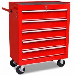 NOVA Carrier De Porte Avec 5 Tiroirs Et Roues Pour Garage Différentes Couleurs Couleur : ROUGE -Tente de réception Soldes 59982434 4