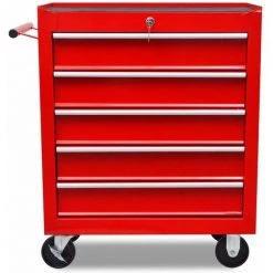 NOVA Carrier De Porte Avec 5 Tiroirs Et Roues Pour Garage Différentes Couleurs Couleur : ROUGE -Tente de réception Soldes 59982434 5